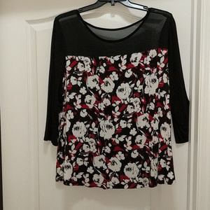 Lane Bryant Floral sheer top